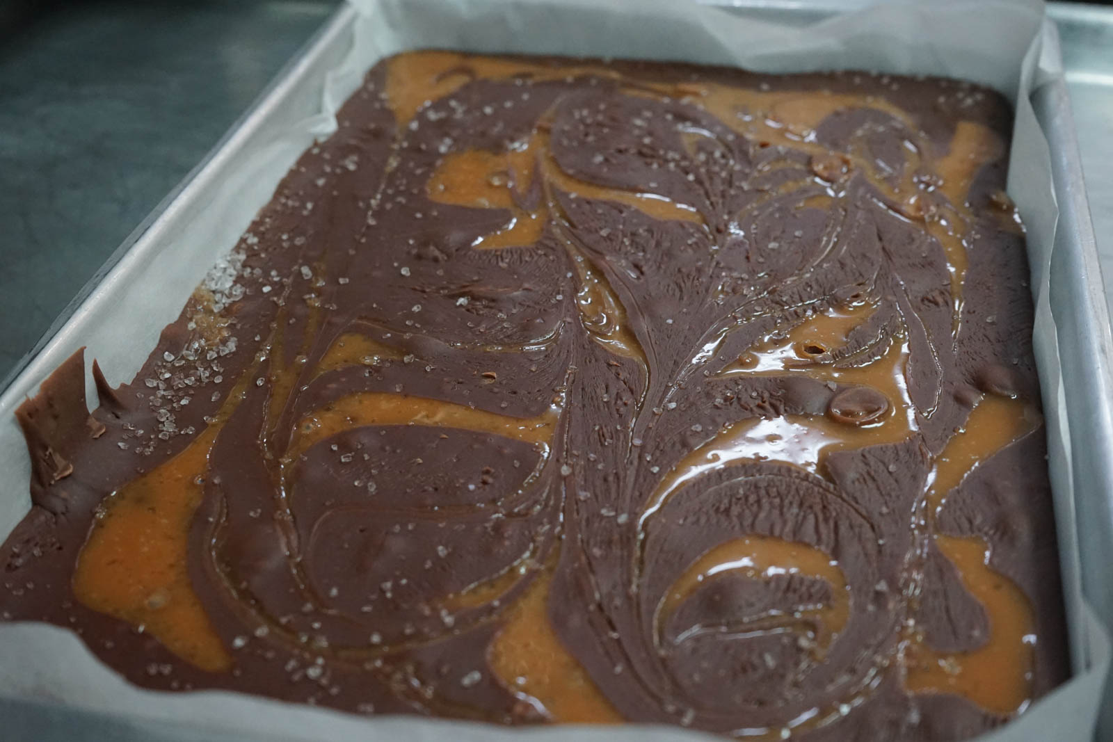 Chocolate Sea Salt Caramel Fudge